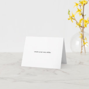 Tarjeta crea tu propio blanco
