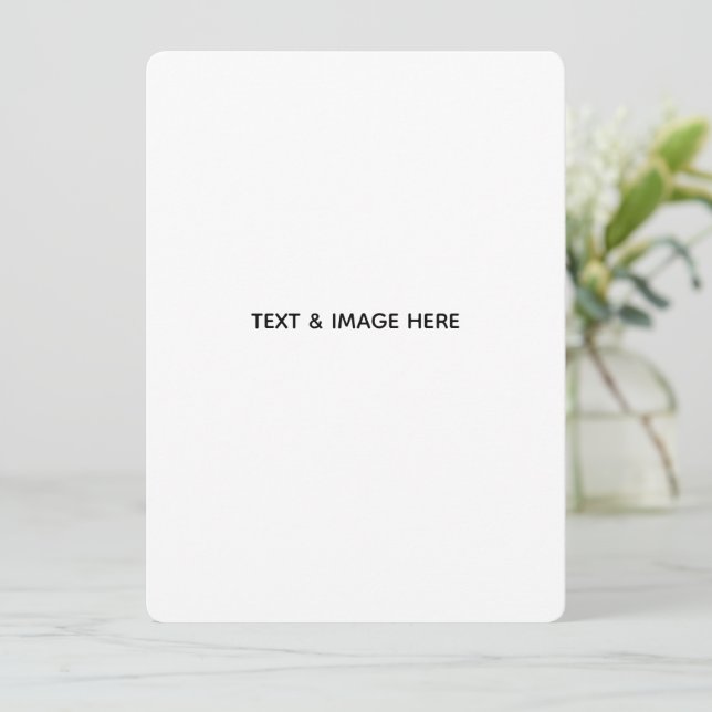 Tarjeta Crea tu propio blanco (Anverso de pie)