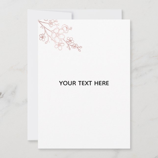 Tarjeta Crea tu propio blanco elegante (Anverso)
