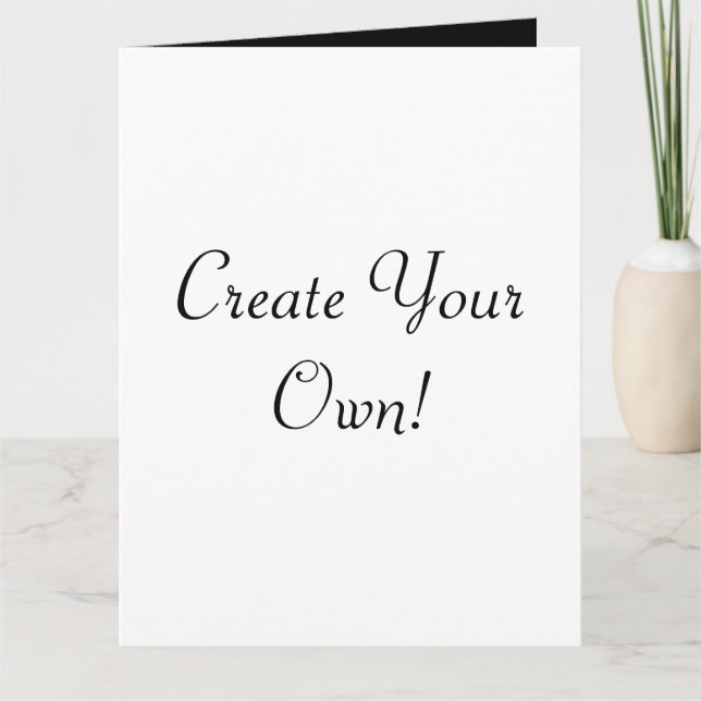 Tarjeta Crea tu propio blanco y negro grande (Anverso)
