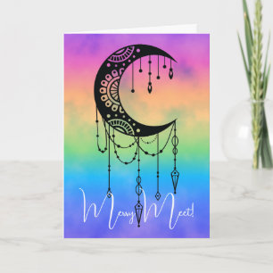 Tarjeta Crea tu propio boho Mandala Moon Silhouette