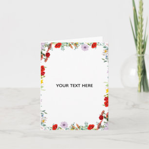 Tarjeta Crea tu propio borde floral colorido