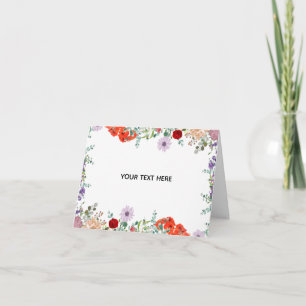 Tarjeta Crea tu propio borde floral colorido