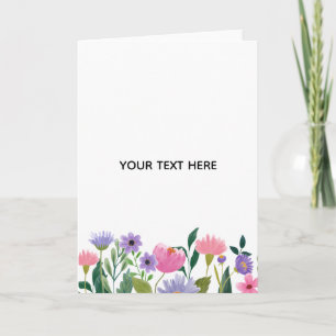 Tarjeta Crea Tu Propio Borde Floral Colorido 