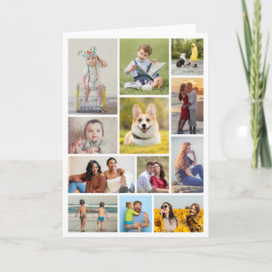 Tarjeta Crea tu propio collage de 12 fotos