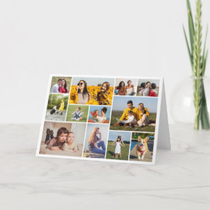 Tarjeta Crea tu propio collage de 12 fotos