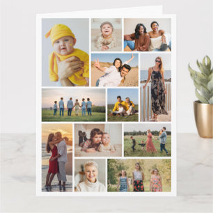 Tarjeta Crea tu propio collage de 12 fotos