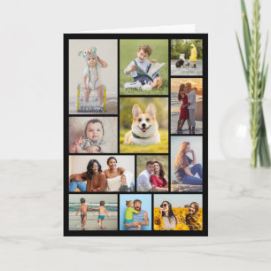 Tarjeta Crea tu propio collage de 12 fotos