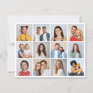 Tarjeta Crea tu propio collage de 12 fotos