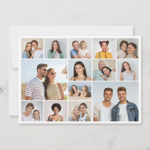 Tarjeta Crea tu propio collage de 14 fotos