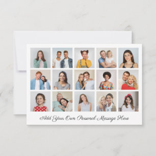 Tarjeta Crea tu propio collage de 15 fotos, añade tu salud