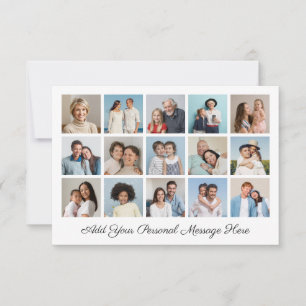 Tarjeta Crea tu propio collage de 15 fotos, añade tu salud