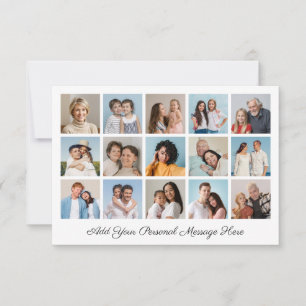 Tarjeta Crea tu propio collage de 15 fotos, añade tu salud