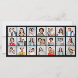 Tarjeta Crea tu propio collage de 21 fotos editable en col