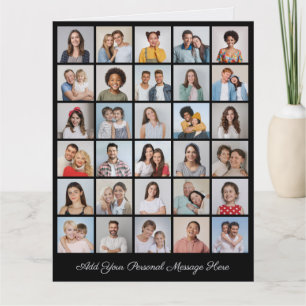Tarjeta Crea tu propio collage de 30 fotos y añade tu salu