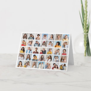 Tarjeta Crea tu propio collage de 35 fotos