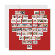 Crea tu propio collage de 44 fotos corazón rojo
