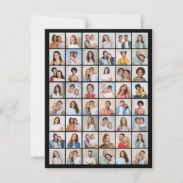 Tarjeta Crea tu propio collage de 48 fotos