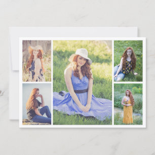 Tarjeta Crea tu propio collage de 5 fotos