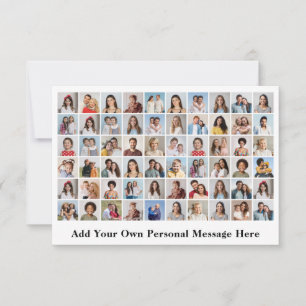 Tarjeta Crea tu propio collage de 60 fotos con cualquier s