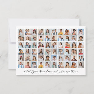 Tarjeta Crea tu propio collage de 60 fotos con cualquier s
