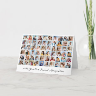 Tarjeta Crea tu propio collage de 60 fotos y añade tu salu
