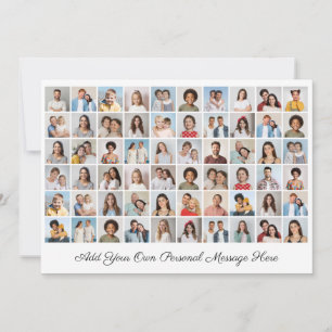 Tarjeta Crea tu propio collage de 60 fotos y añade tu salu