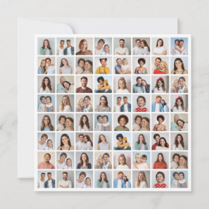 Tarjeta Crea tu propio collage de 64 fotos