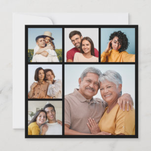 Tarjeta Crea tu propio collage de 6 fotos