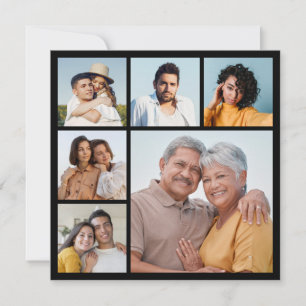 Tarjeta Crea tu propio collage de 6 fotos