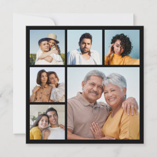 Tarjeta Crea tu propio collage de 6 fotos