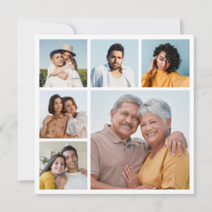 Tarjeta Crea tu propio collage de 6 fotos