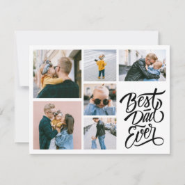 Tarjeta Crea tu propio collage de 6 fotos Mejor papá del m