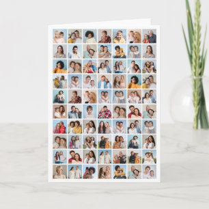 Tarjeta Crea tu propio collage de 70 fotos