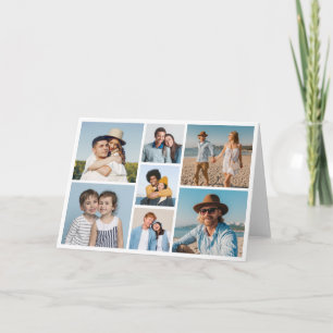 Tarjeta Crea tu propio collage de 7 fotos