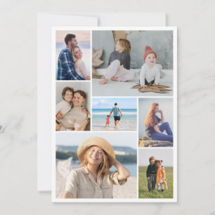 Tarjeta Crea tu propio collage de 7 fotos