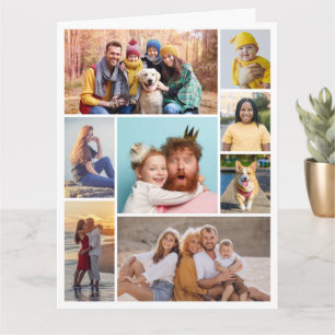 Tarjeta Crea tu propio collage de 8 fotos