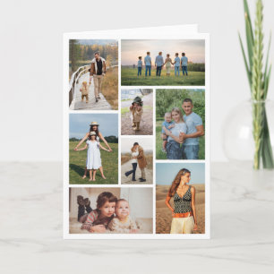 Tarjeta Crea tu propio collage de 8 fotos
