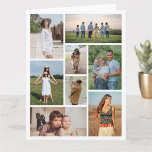 Tarjeta Crea tu propio collage de 8 fotos