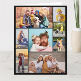 Tarjeta Crea tu propio collage de 8 fotos