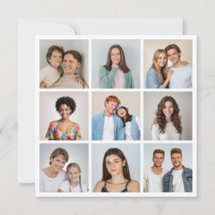 Tarjeta Crea tu propio collage de 9 fotos