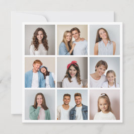 Tarjeta Crea tu propio collage de 9 fotos