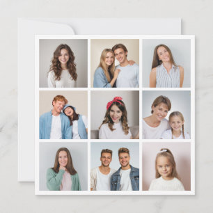 Tarjeta Crea tu propio collage de 9 fotos