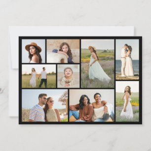Tarjeta Crea tu propio collage de 9 fotos