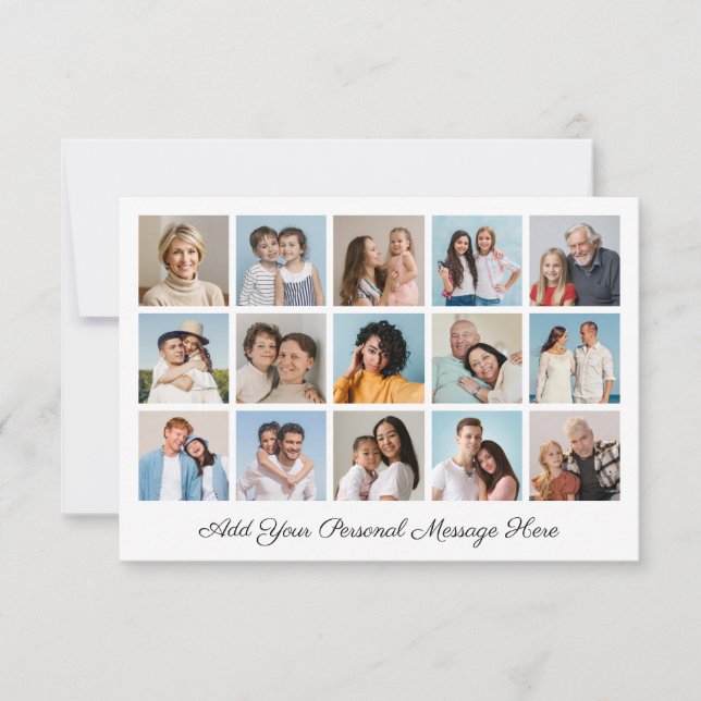 Tarjeta Crea tu propio Collage de fotos 15 Añadir tu salud (Anverso)