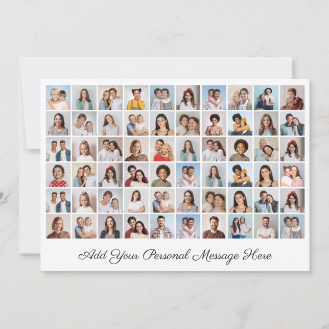 Tarjeta Crea tu propio Collage de fotos 60 Añadir tu salud (Anverso)