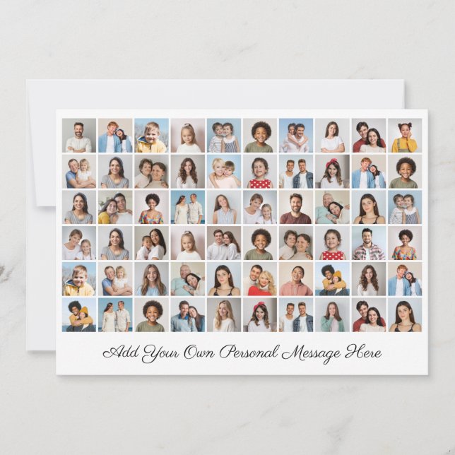 Tarjeta Crea tu propio Collage de fotos 60 Añadir tu salud (Anverso)