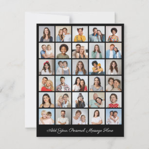 Tarjeta Crea tu propio Collage de fotos de 30 añada tu sal