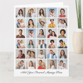Tarjeta Crea tu propio Collage de fotos de 30 añada tu sal