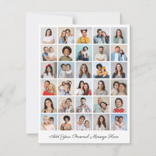 Tarjeta Crea tu propio Collage de fotos de 30 añada tu sal
